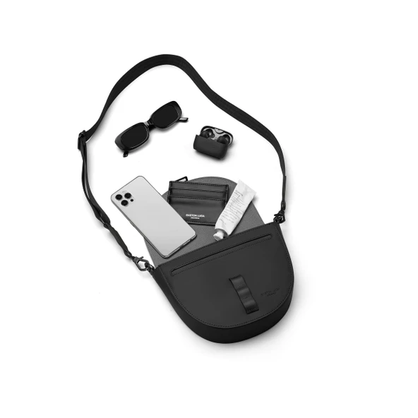 Gaston Luga Spläsh Moon Crossbody Omuz Çantası - Black - 6
