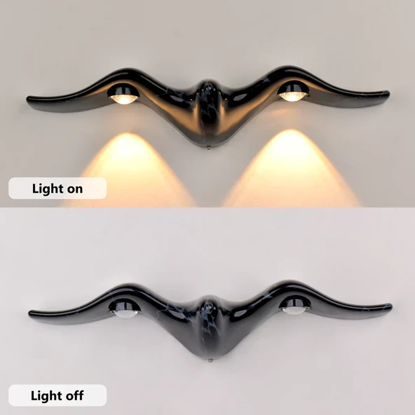 Elektrikle Çalışır, 10 Watt İç ve Dış Mekan AMBER IŞIK Kelvin Led Aplik, Modern Tasarım Armatür - Resim 6