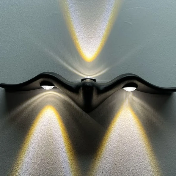 Elektrikle Çalışır, 10 Watt İç ve Dış Mekan AMBER IŞIK Kelvin Led Aplik, Modern Tasarım Armatür - Resim 7