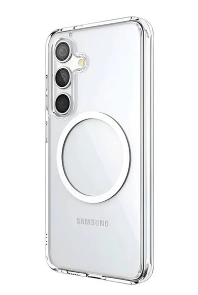 Samsung S23 için Kılıf Kamera Korumalı Magsafe Wireless Şarj Özellikli Şeffaf Kılıf - 3