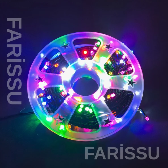 50 Metre RGB Renkli LED Işık Zinciri – Dış Mekan Uyumlu, 8 Modlu Fişli Dekoratif Aydınlatma - 5