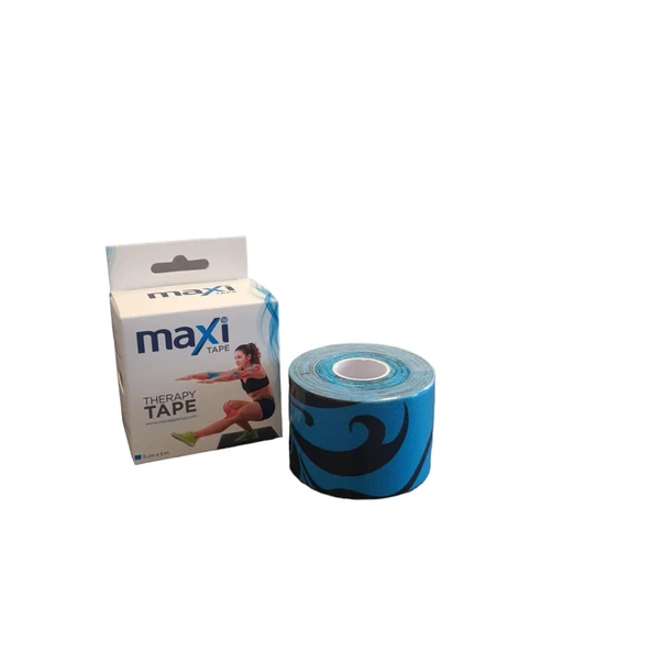 Maxi Desenli Kinesiotape Mavi Renk - 2