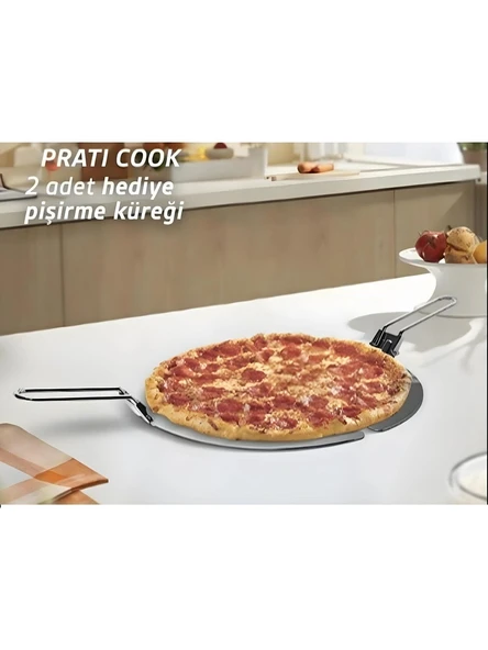 Tecna Brandi 6850 Kırmızı Pizza Makinesi - Multi Cooker Kırmızı - Resim 5