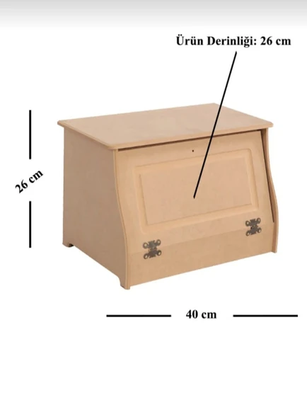 Ahşap Mdf Boyanabilir Ekmek Dolabı - Çok Amaçlı Dolap