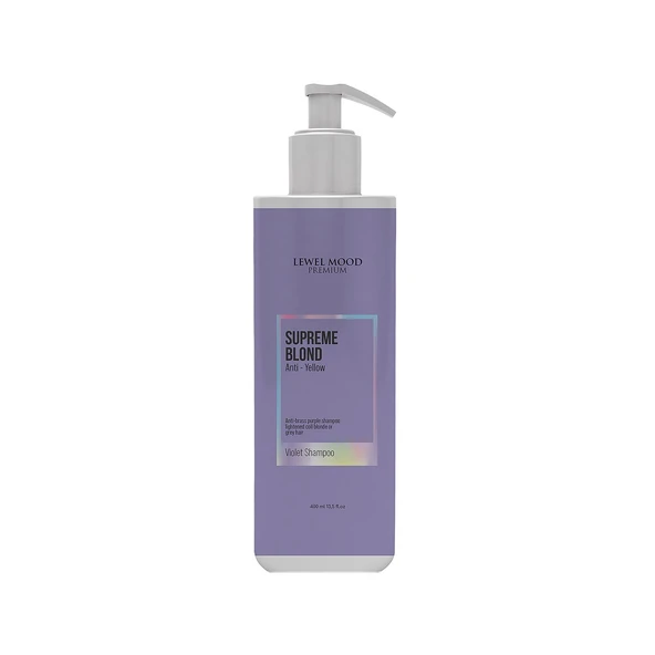 Lewel Mood Premium Supreme Blond Sarı ve Açık Renkli Saçlar İçin Turunculaşma Karşıtı Mor Şampuan - 1