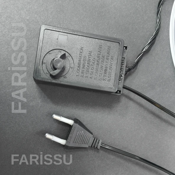 50 Metre RGB Renkli LED Işık Zinciri – Dış Mekan Uyumlu, 8 Modlu Fişli Dekoratif Aydınlatma - 7