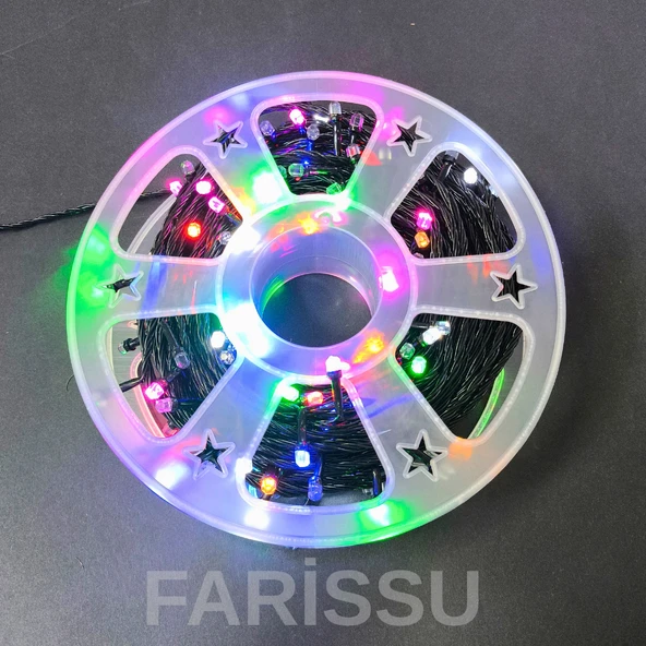 50 Metre RGB Renkli LED Işık Zinciri – Dış Mekan Uyumlu, 8 Modlu Fişli Dekoratif Aydınlatma - 4