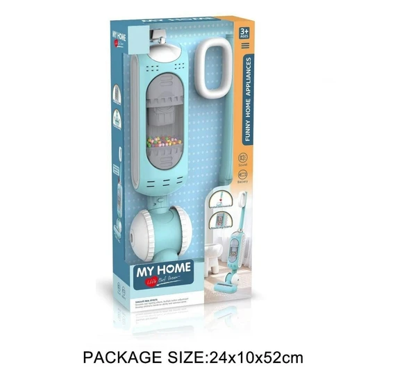 Max 52CM Gerçek Vakumlu Işıklı Elektrikli Oyuncak Süpürge - 2