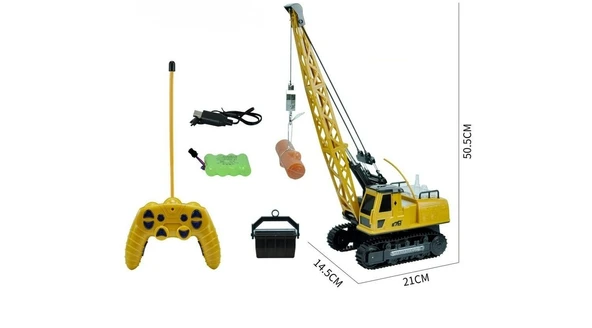 ToyCraft MegaVinç 12 Kanal Şarjlı Uzaktan Kumandalı İnşaat Vinci – 50 CM Dev Boy - 3