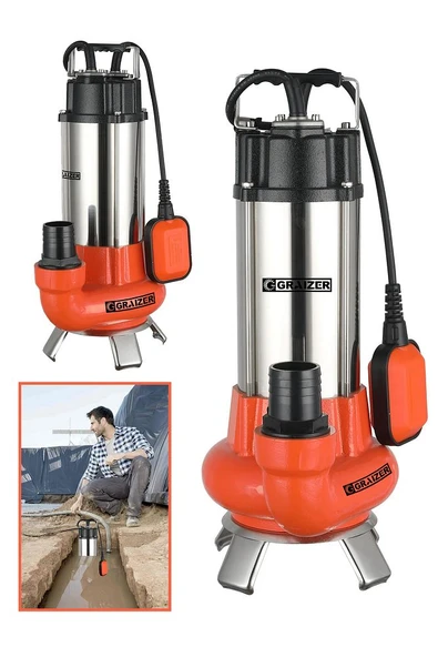 5 Hp Drenaj Logar Atık Dalgıç Su Pompası Motoru Bıçaklı Parçalayıcı ürün görseli