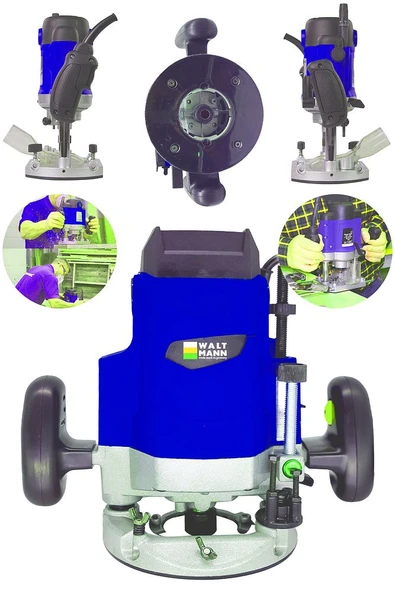 2600 Watt Freze Formika Traşlama Makinesi 12mm Mavi