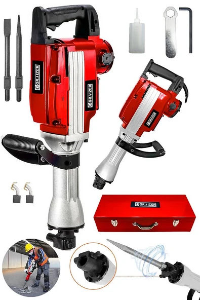 1800w Darbeli 16 Kg Kırıcı Delici Hilti Kırmızı - 2