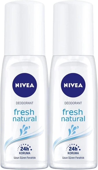 NIVEA Kadın Pump Sprey Deodorant Fresh Natural 24 Saat Koruma 75Ml X 2 Adet ürün görseli