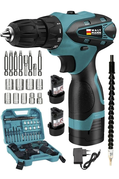 WaltMann 36V Vidalama Li-ion Batarya Metal Şanzıman Çift Akülü 3.0-3.4Ah 36 Volt