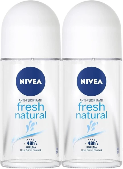 NIVEA Fresh Natural Kadın Deodorant Roll-On 50 Ml 2'li ürün görseli