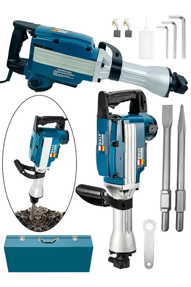 WaltMann Büyük Tip Kırıcı Hilti Kavrama Kollu 16 kg 3 Metre Kablolu Mavi 65 mm