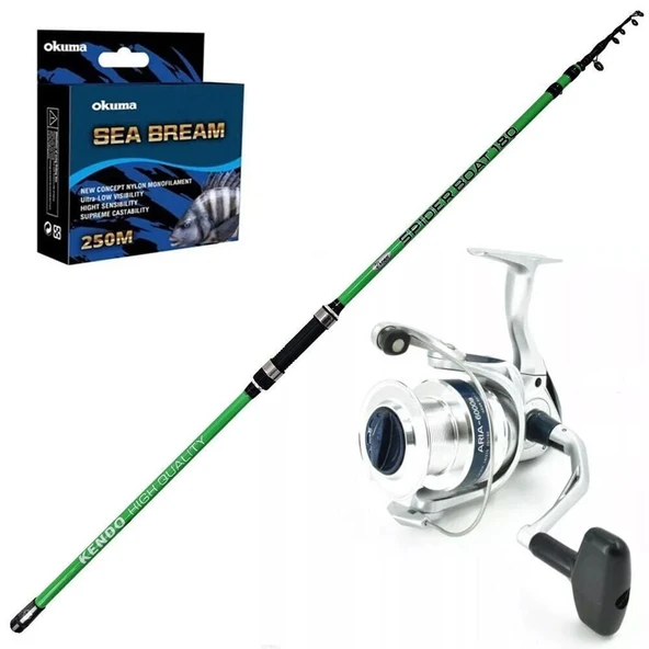 Okuma Aria 8000 - Kendo Spider Boat 210cm Teleskopik Olta Seti ürün görseli