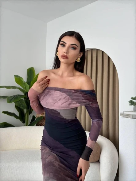 Sevilla Madonna Yaka Tül Elbise ürün görseli