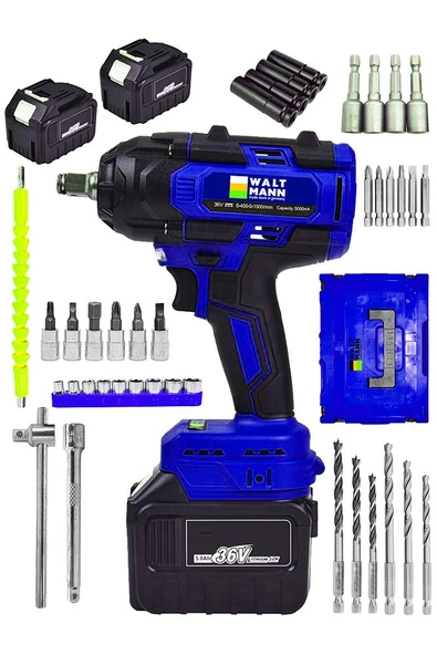 GERMANY 800nm Kömürsüz Motor Setli Bijon Somun Sökme Sıkma Makinesi Mavi ürün görseli 1