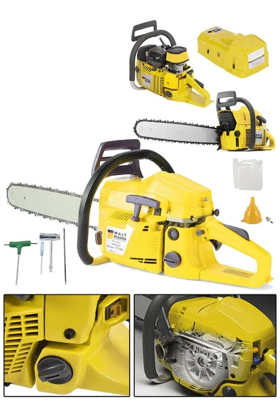 Benzinli Testere Hızar 52 Cc 2.9 Hp 8000 Rpm Sarı - 1