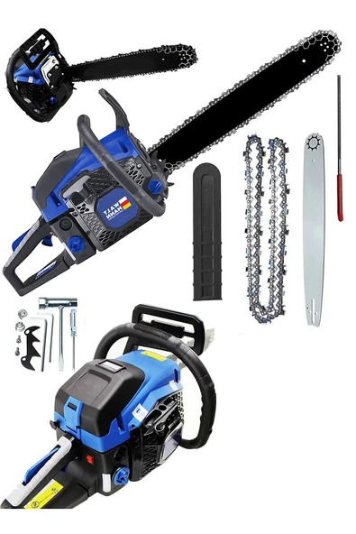 WaltMann Ekstra Güçlü 52CC 2.9 HP 8000 Rpm Benzinli Testere Mavi - 1