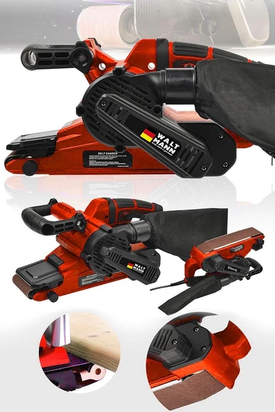 Germany 230V Elektrikli Vakumlu Tozsuz Cila Özellikli Tank Zımpara Makinesi Mavi Kırmızı ürün görseli