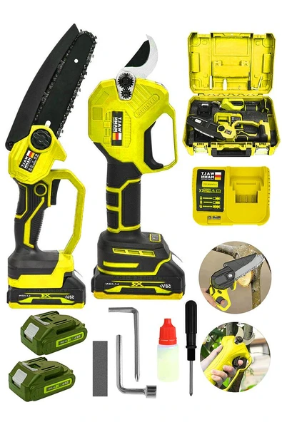 WaltMann 2'li Süper Set Çift Akülü Bağ Makası ve Testere - Resim 2