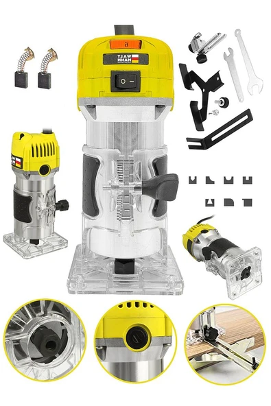 Germany 1200 walt Freze Formika Traşlama Makinesi 6mm - Sarı ürün görseli