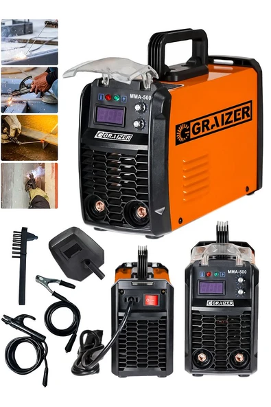 300 Amper Inverter Mma-500 Mega Stick Kaynak Makinesi Turuncu - 2