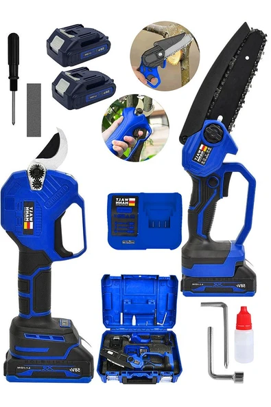 WaltMann 2'li Süper Set Bağ Makası Ve Testeresi Mavi ürün görseli 1