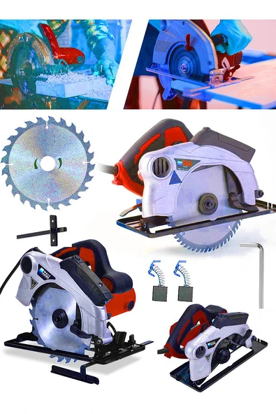 Profesyonel Elektrikli Sunta Kesme Makinası Daire Testere Lazerli Kırmızı - 2