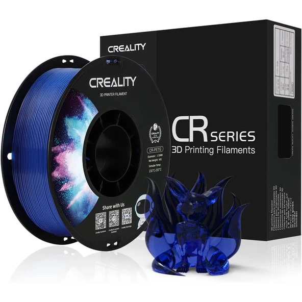 Creality Cr-Petg Şeffaf Mavi Filament 1.75mm 1000Gr - 1