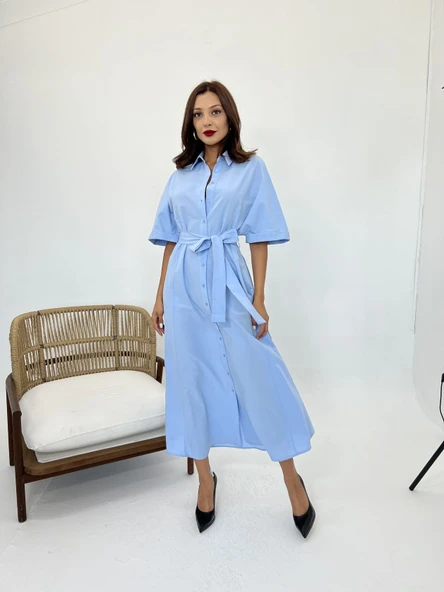 5318 ELBİSE-MAVİ - Resim 2