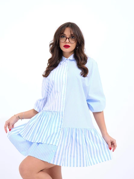 6311 ELBİSE-MAVİ - Resim 3