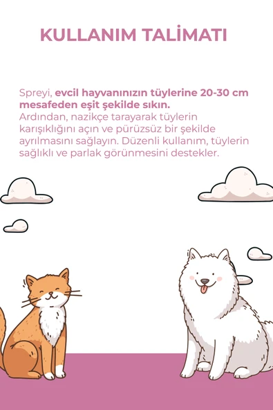 Pet Kolay Tüy Tarama Spreyi ve Kıtık Açıcı 100ml - 4