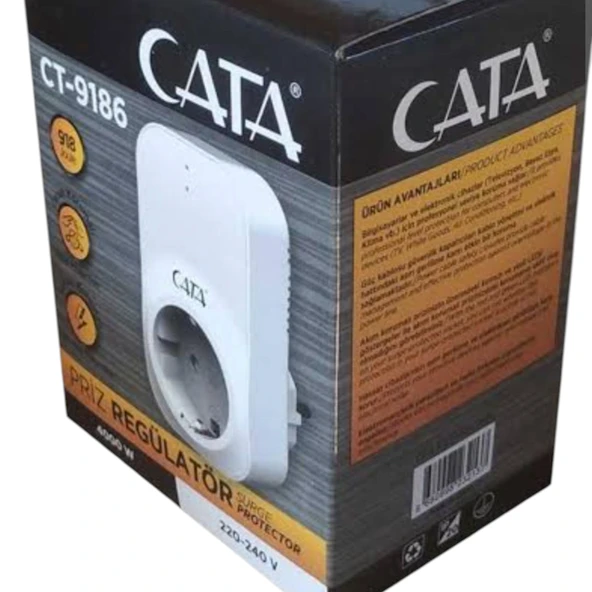 Cata Ct-9186 Priz Regülatör Akım Koruma - 2