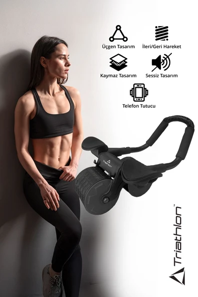 T-226 Ab Roller Wheel / Karın Kası Egzersiz Tekerleği / Telefon Tutucu / - 1