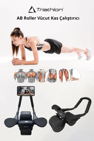 T-226 Ab Roller Wheel / Karın Kası Egzersiz Tekerleği / Telefon Tutucu / - 2