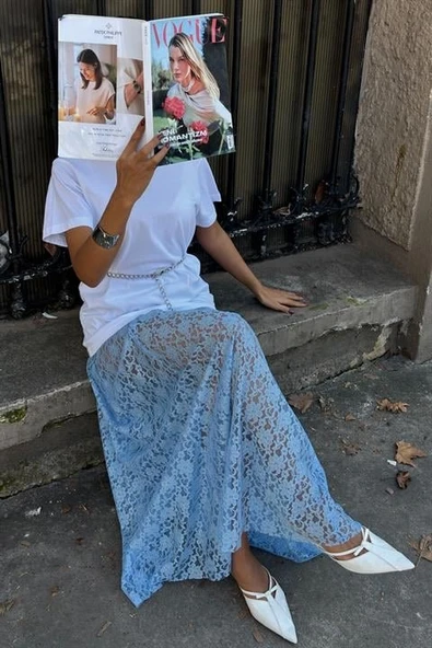 Maxi Dantel Etek 4047 - Resim 4