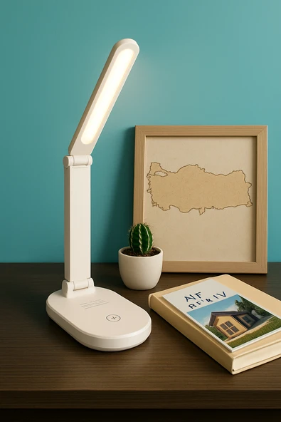 ST-7901 Şarjlı LED Masa Lambası, Dokunmatik Masaüstü Çalışma Masası Lambası 30 SMD LED - 4
