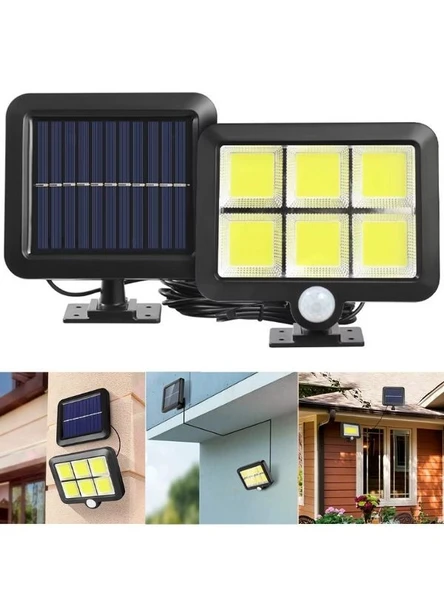 FX-028 Güneş Enerjili Solar Lamba Hareket Sensörlü Harici Güneş Panelli 120 LED