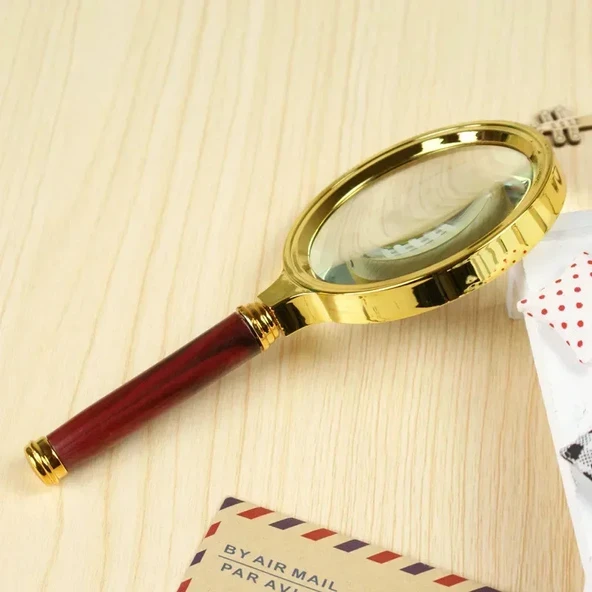 MG-80 Gold Dekoratif El Tipi Büyüteç 10X Büyütme 80mm - 5