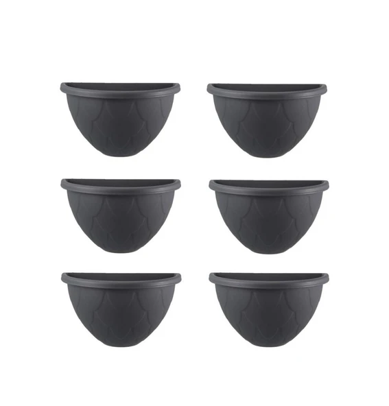 Omnipazar SO-DD01 Dekoratif Damla Duvar Saksı 1.4 Litre Antrasit 6 Adet ürün görseli