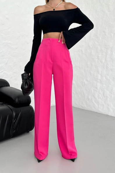 Yüksek Bel Pensli̇ Palazzo Pantolon - Resim 4