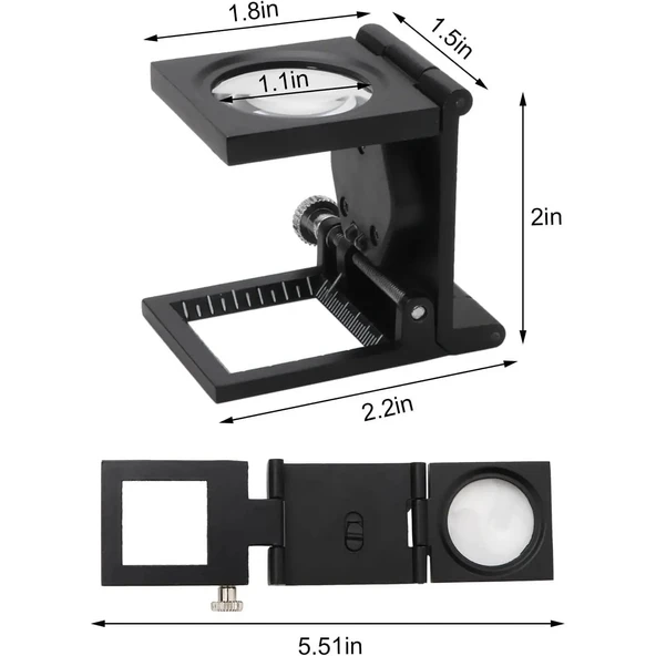 TH9005A Katlanabilir Metal Işıklı Büyüteç - Resim 2
