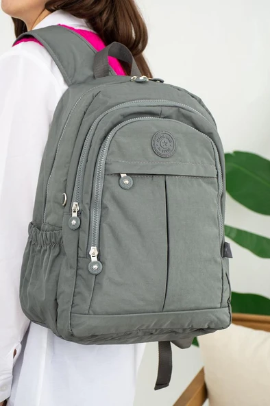 Unisex Okul Çantası Günlük Sırt Çantası 40*30 Cm Lise Ortaokul Çantası Hafif Yağmur Geçirmez Kumaş ürün görseli 1