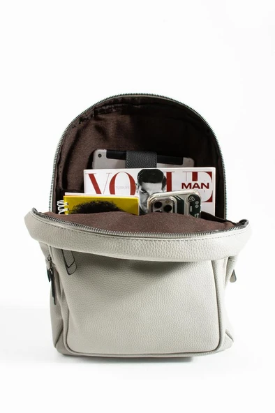 Unisex Sırt Çantası 38*24 Cm Suni Deri Laptop Bölmeli Business Evrak Çantası Mega Bag - Resim 4