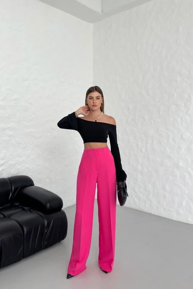 Yüksek Bel Pensli̇ Palazzo Pantolon ürün görseli