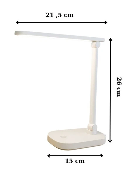 ST-7901 Şarjlı LED Masa Lambası, Dokunmatik Masaüstü Çalışma Masası Lambası 30 SMD LED - 3