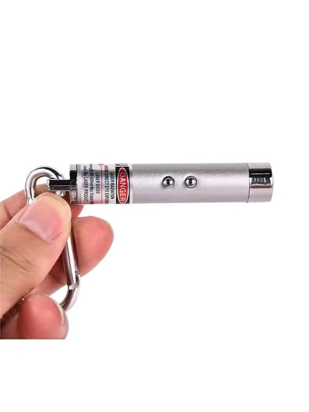 6 Adet Kırmızı Lazer 3in 1 Çok Fonksiyonlu Mini Lazer Fener, Kedi Lazer Oyuncağı - Resim 4